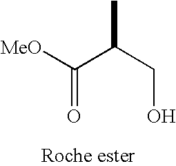 Intermediates for the synthesis of polypropionate antibiotics