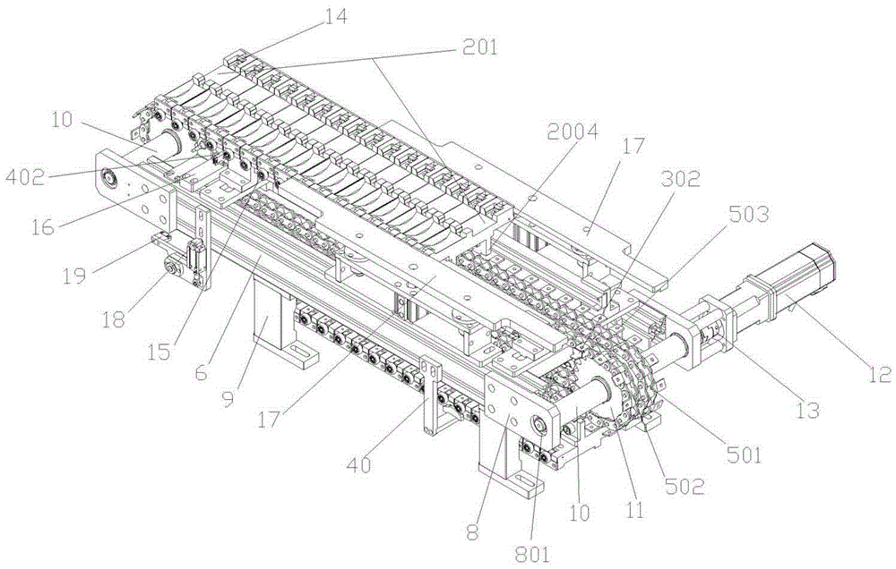 A material distribution mechanism of an injection molding product feeder