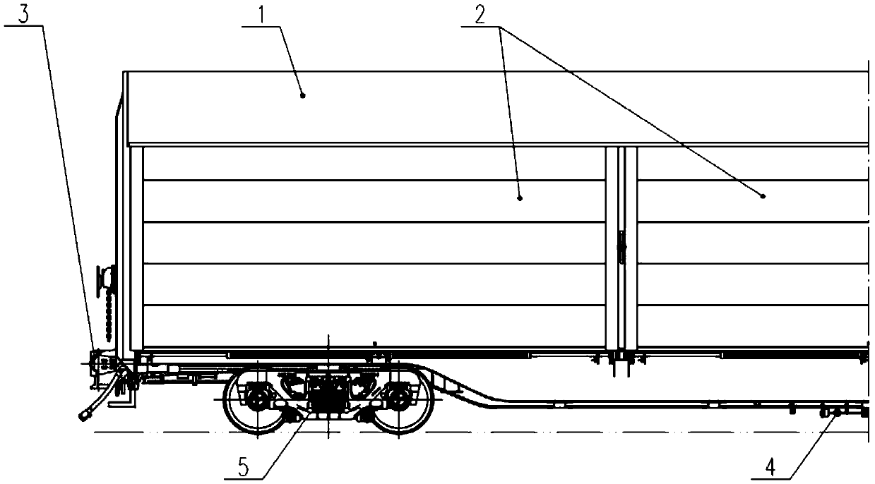 Slide-up door railway boxcar and application