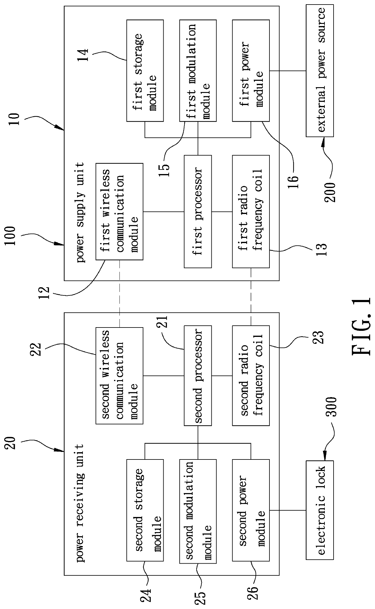 Wireless power supply device and method applied to electronic lock