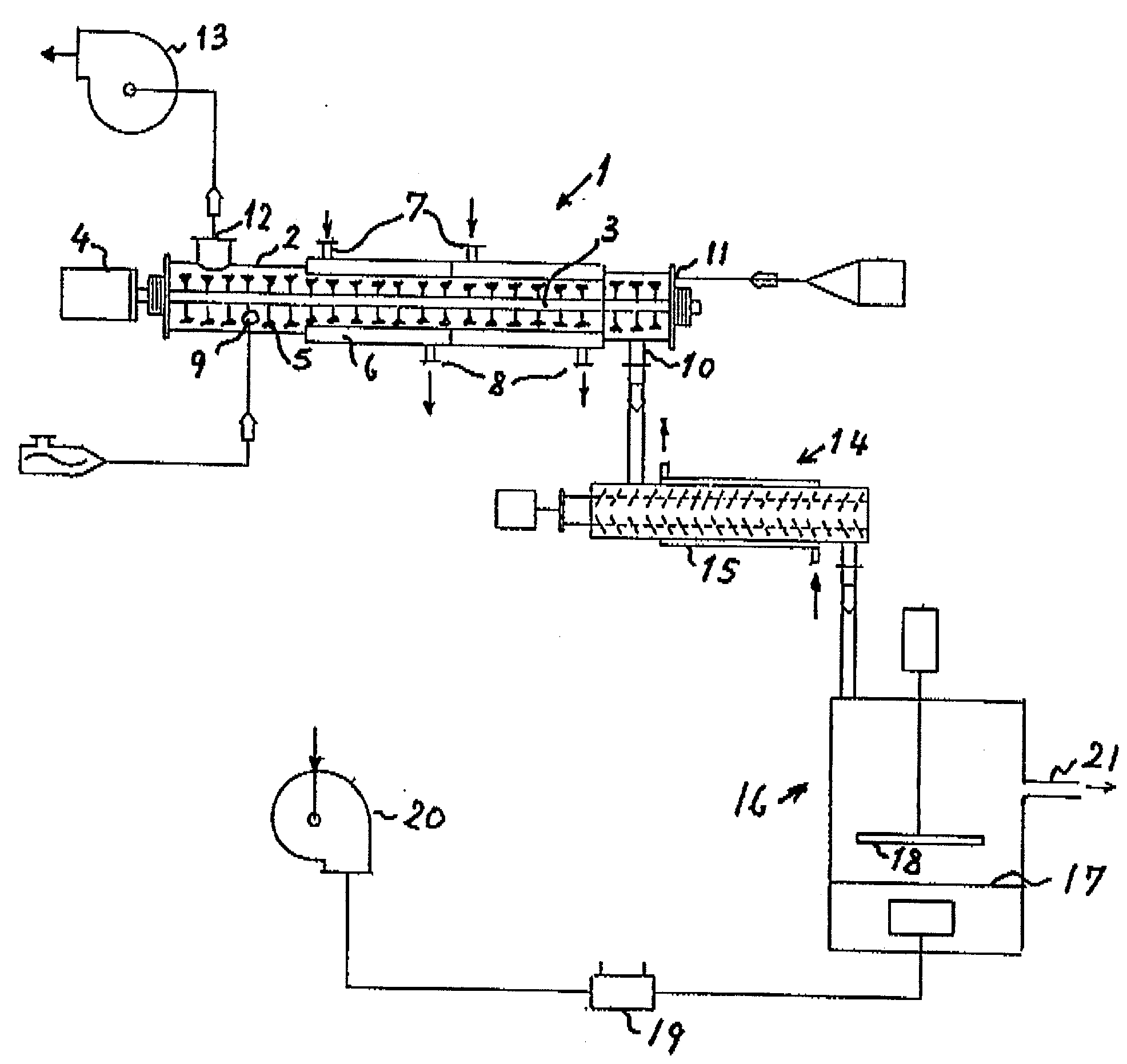 Process and plant for evaporative concentration and crystallization of a viscous lactose-containing aqueous liquid