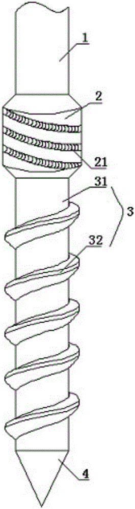 Displacement pile and construction method and drilling tool thereof