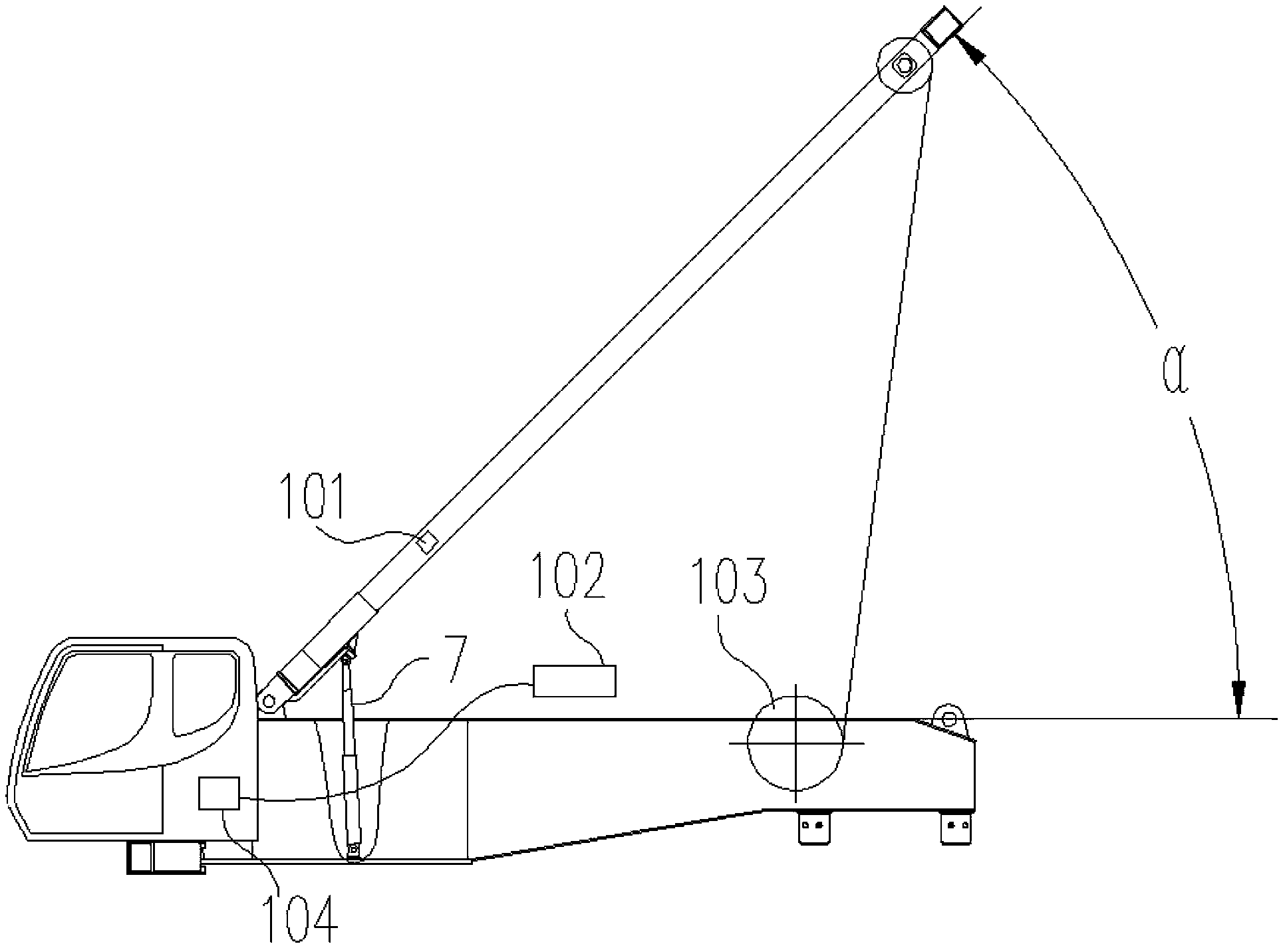 Crawler crane mast lifting hydraulic control system and method
