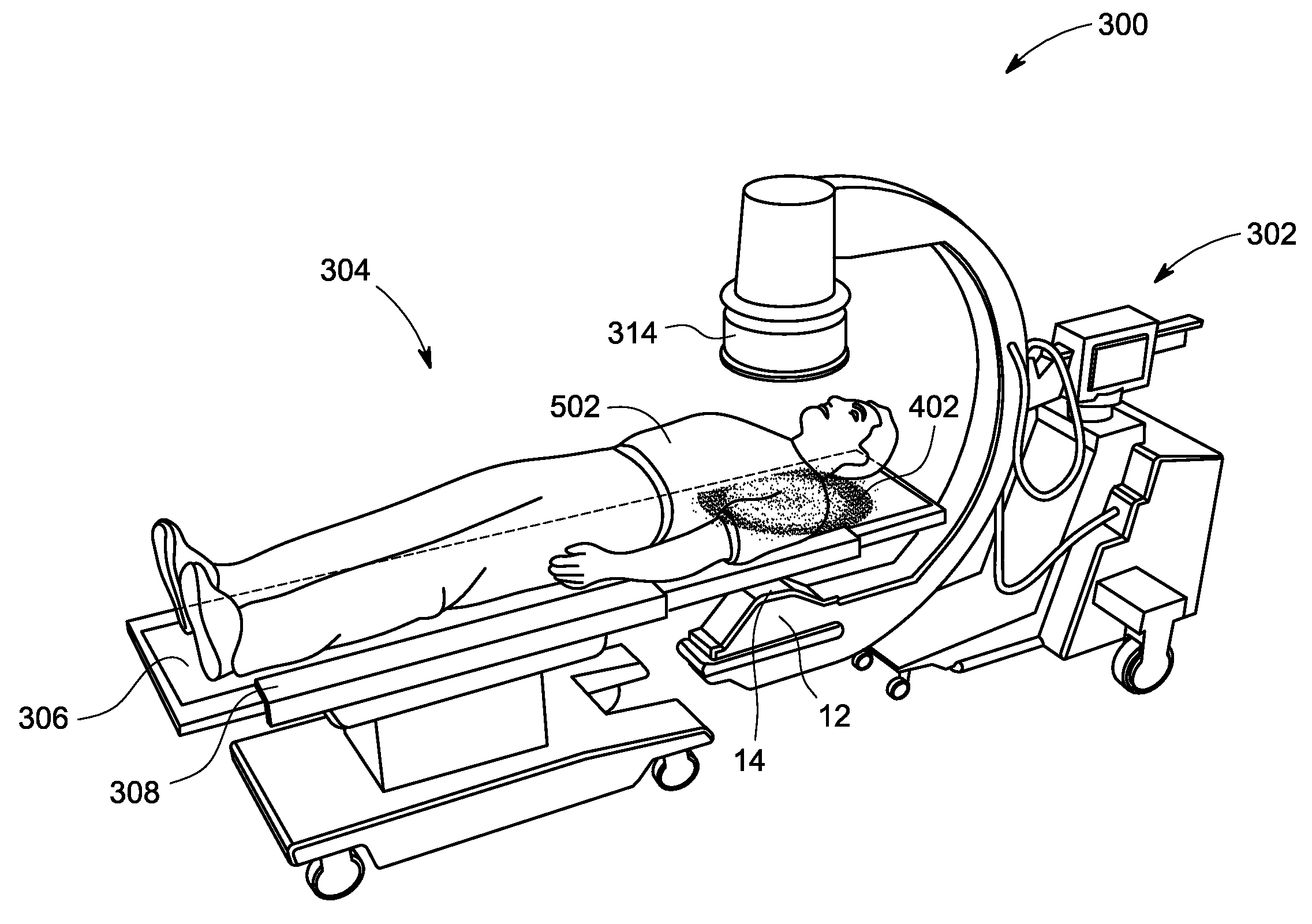 Method and system for integrated patient table digital X-ray dosimeter