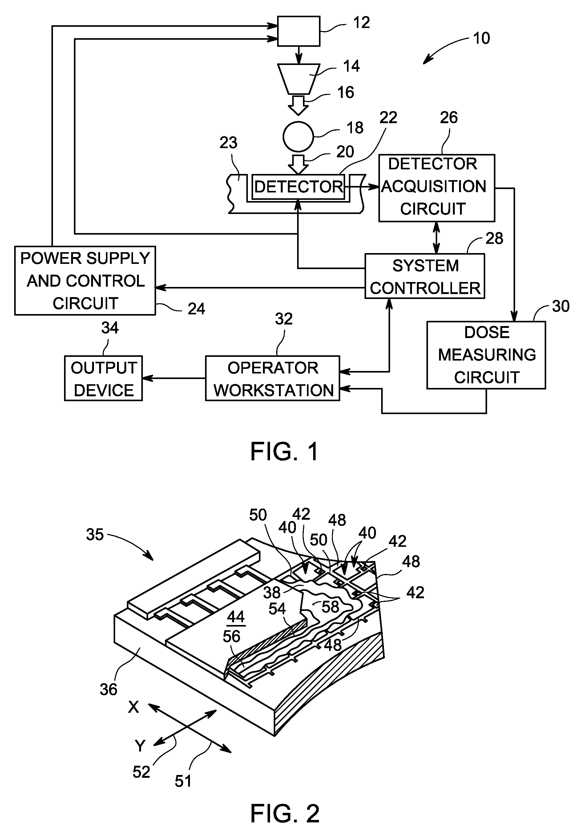 Method and system for integrated patient table digital X-ray dosimeter