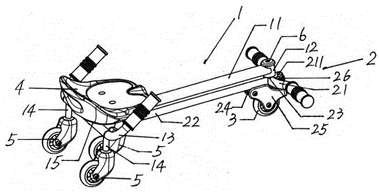 Children's fun ride with front shock absorber