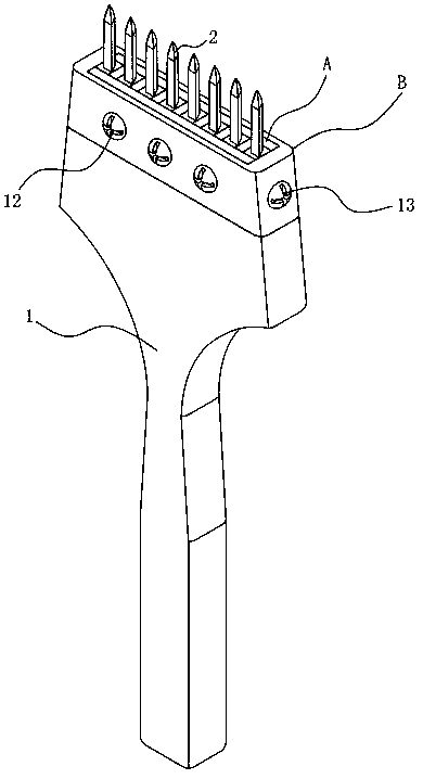 Punching device for handmade leather manufacturing