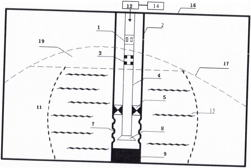 Oil displacement method of injecting strong high pressure air into deep ancient buried hill reservior and enriching oxygen