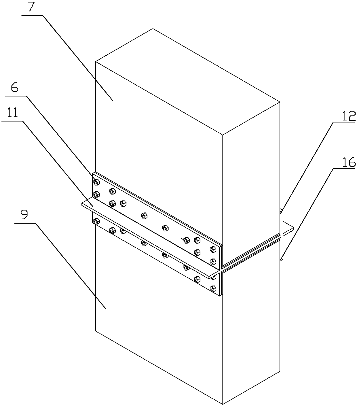 Fabricated shear wall horizontal connection structure and construction method