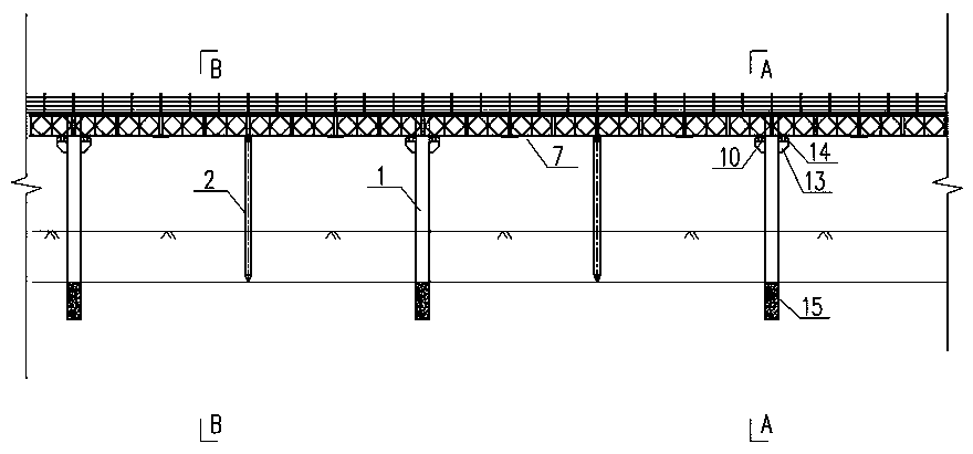 A construction method of steel trestle bridge resisting the impact of flood discharge rapids