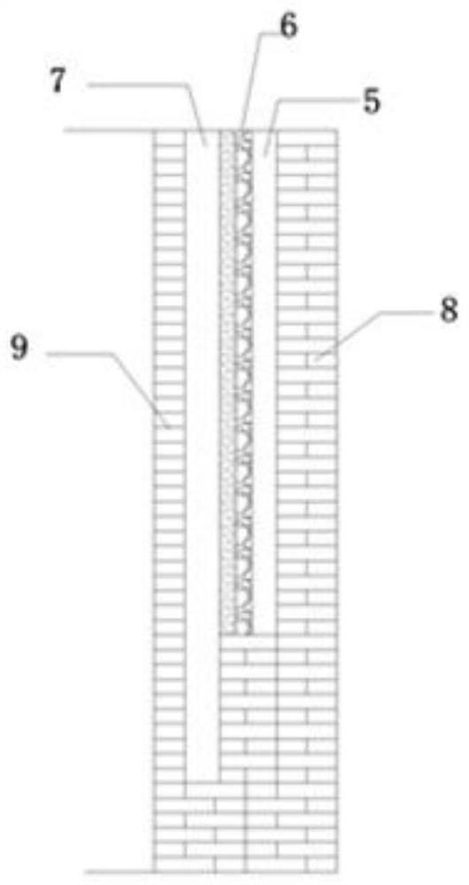 Rural courtyard wall externally-hung/embedded roof rainwater collecting system and construction method