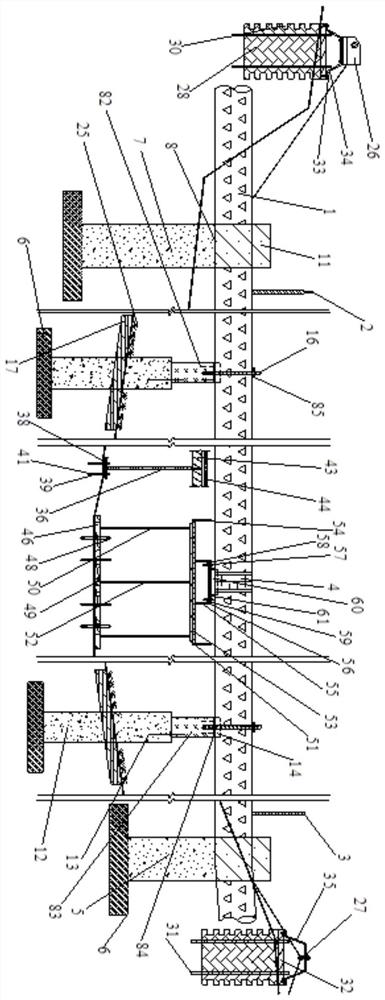 Pipe structure and its installation method across the river section