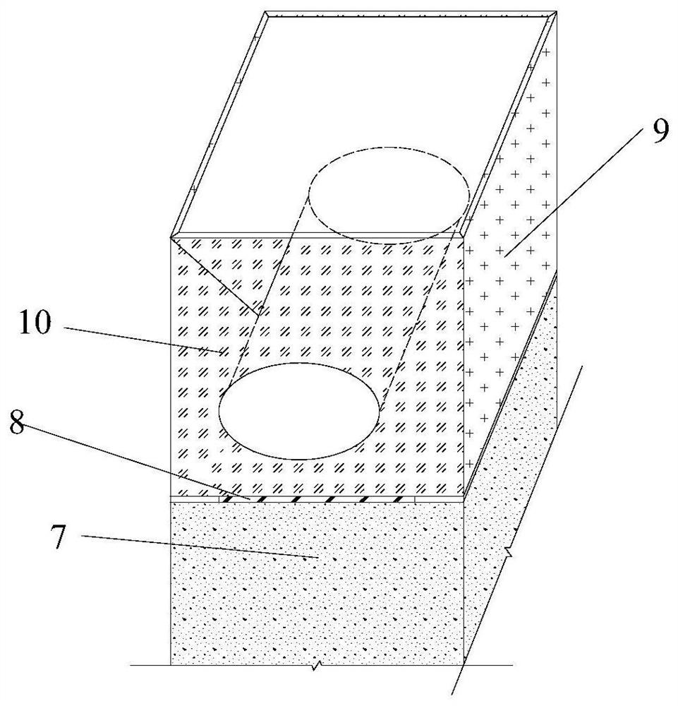 Pipe structure and its installation method across the river section