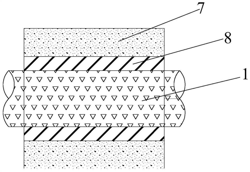 Pipe structure and its installation method across the river section