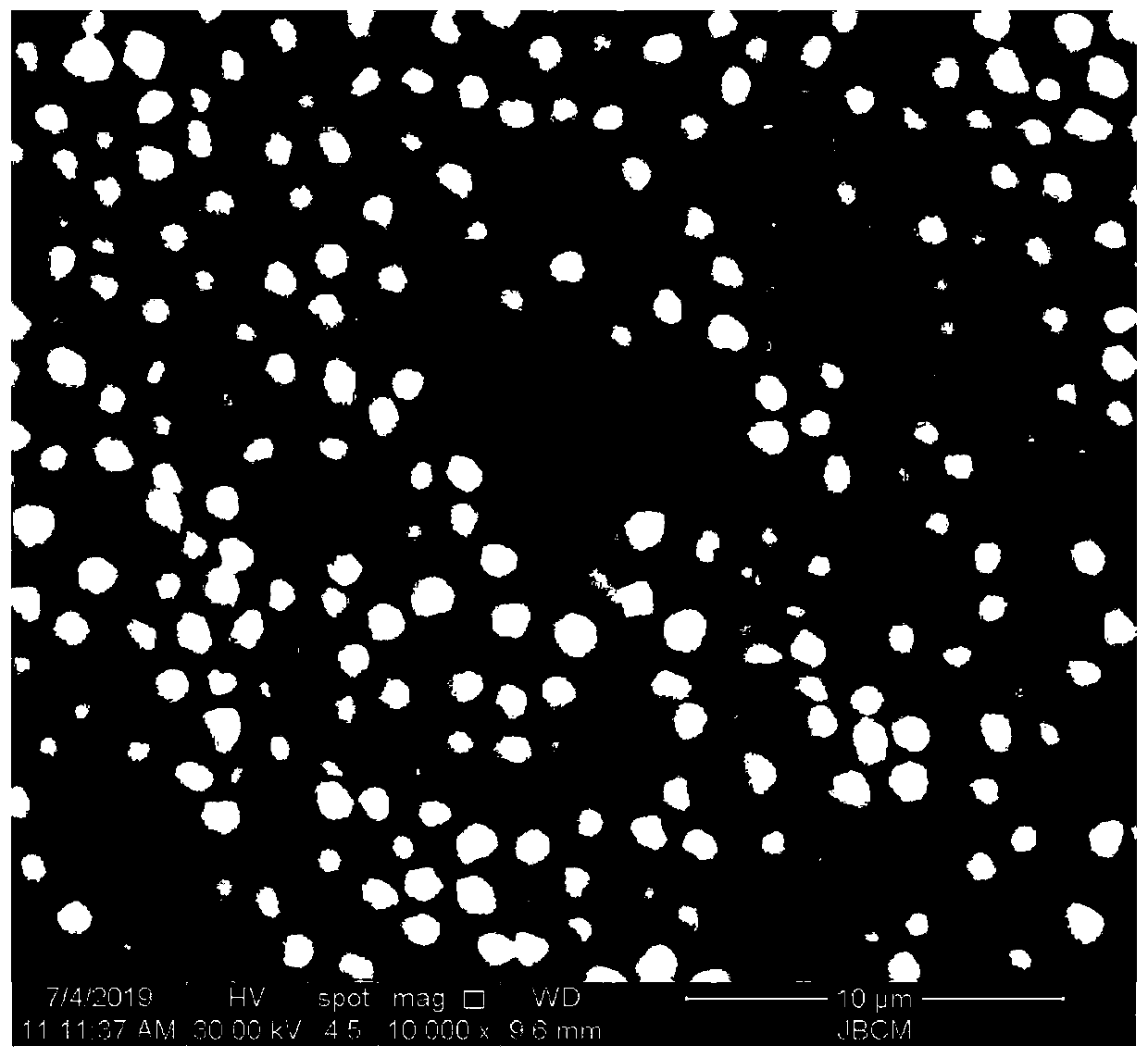 Preparation method of microcrystalline silver powder with hollow structure