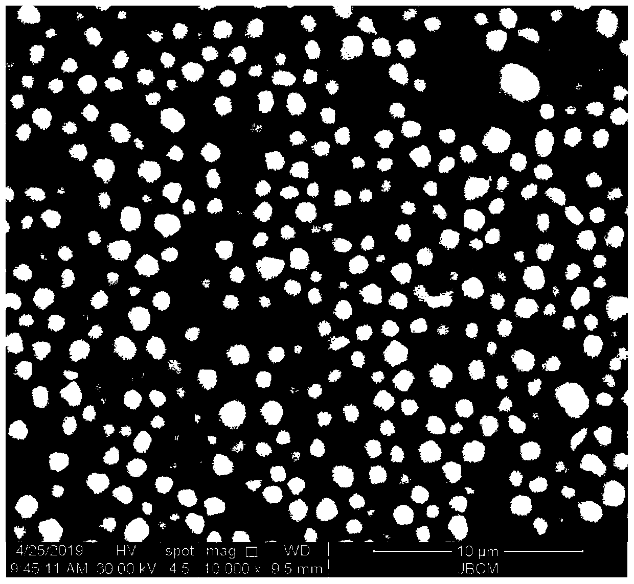 Preparation method of microcrystalline silver powder with hollow structure