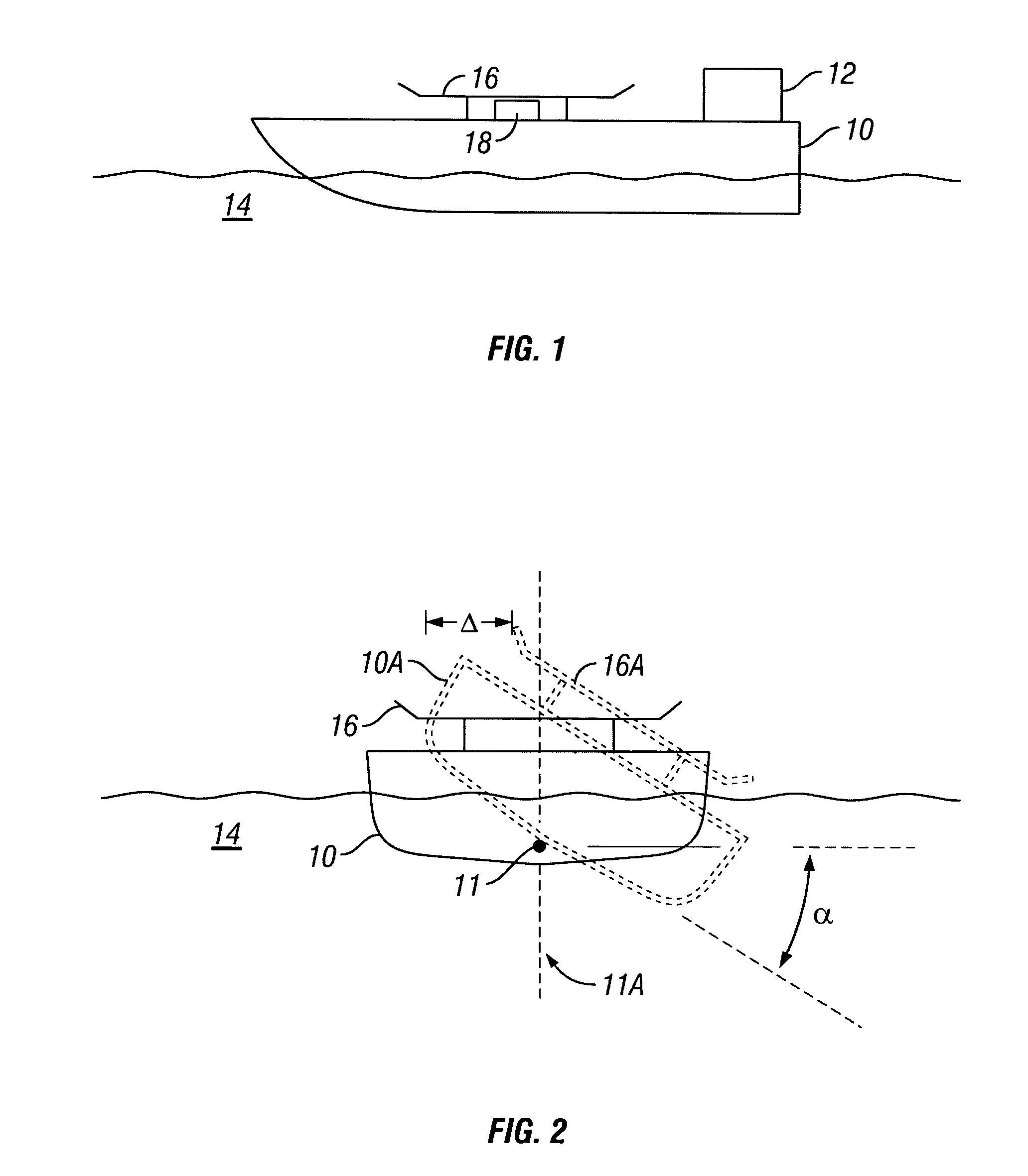 Helicopter landing platform having motion stabilizer for compensating ship roll and/or pitch