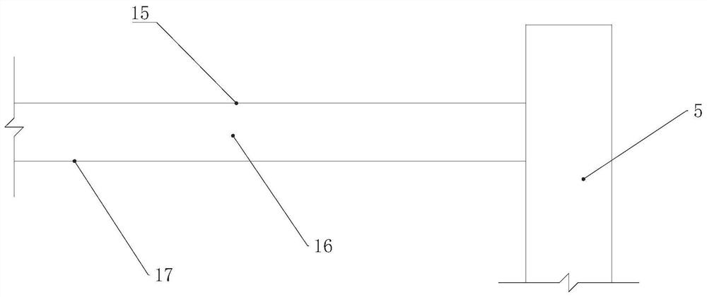 Beam upturning joint structure with good anti-cracking performance and construction method thereof