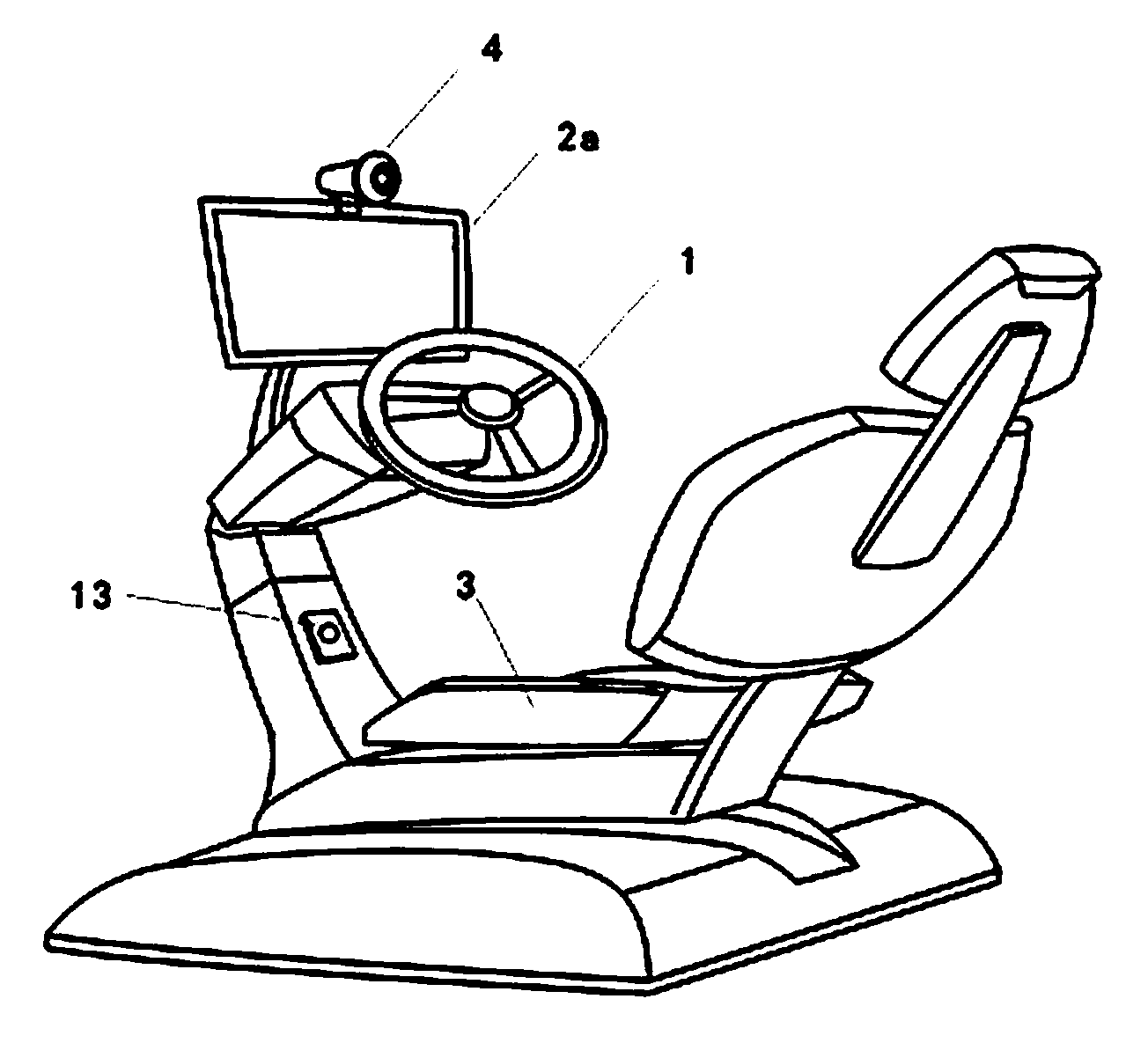 Intelligent automobile simulating driving device