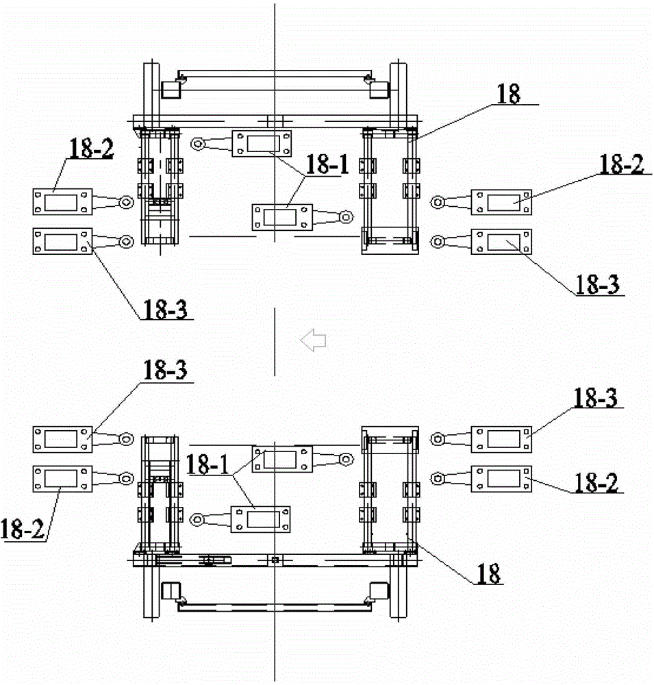 Control system for accompanying lifting transshipping mechanism