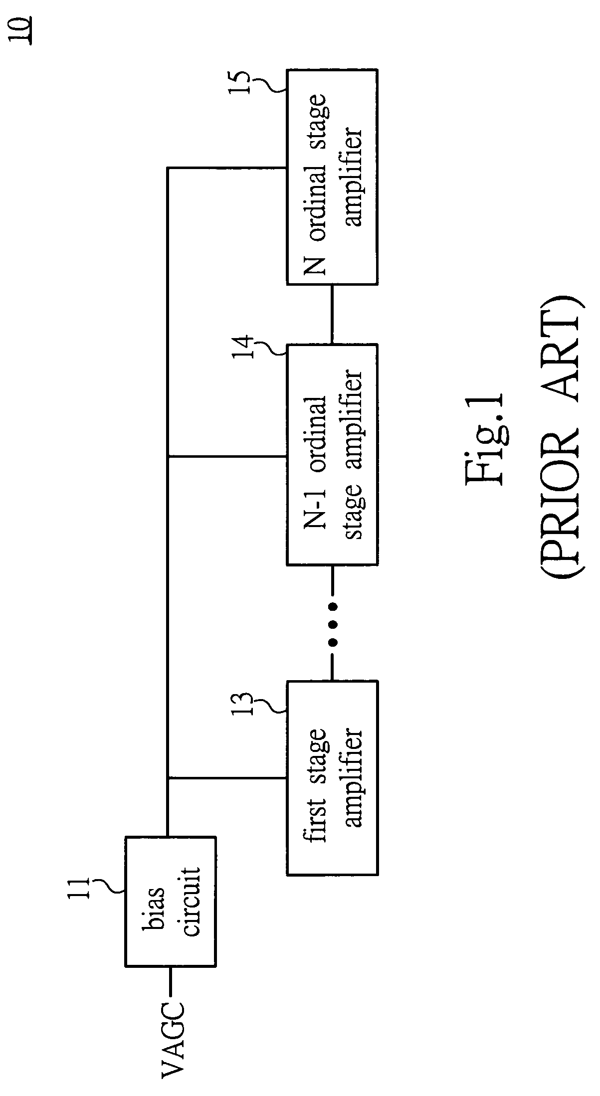Amplifier gain control circuit for the wireless transceiver