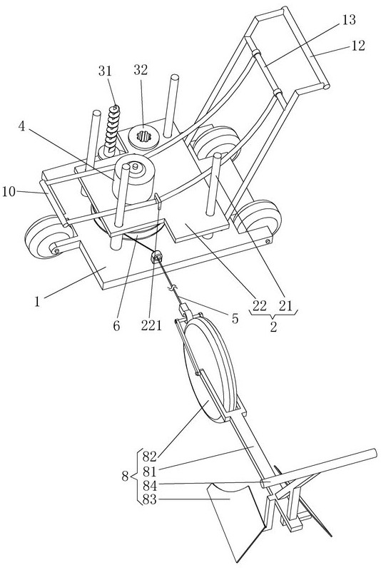 A small traction soil cover machine