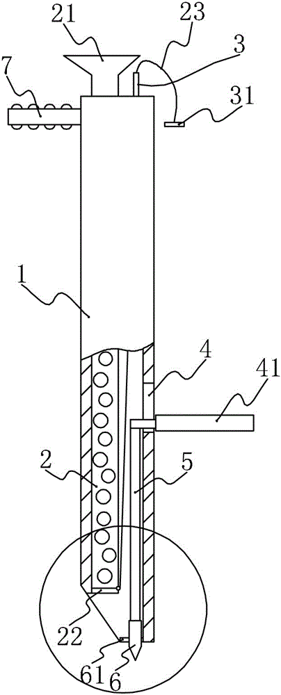 Simple sowing pipe