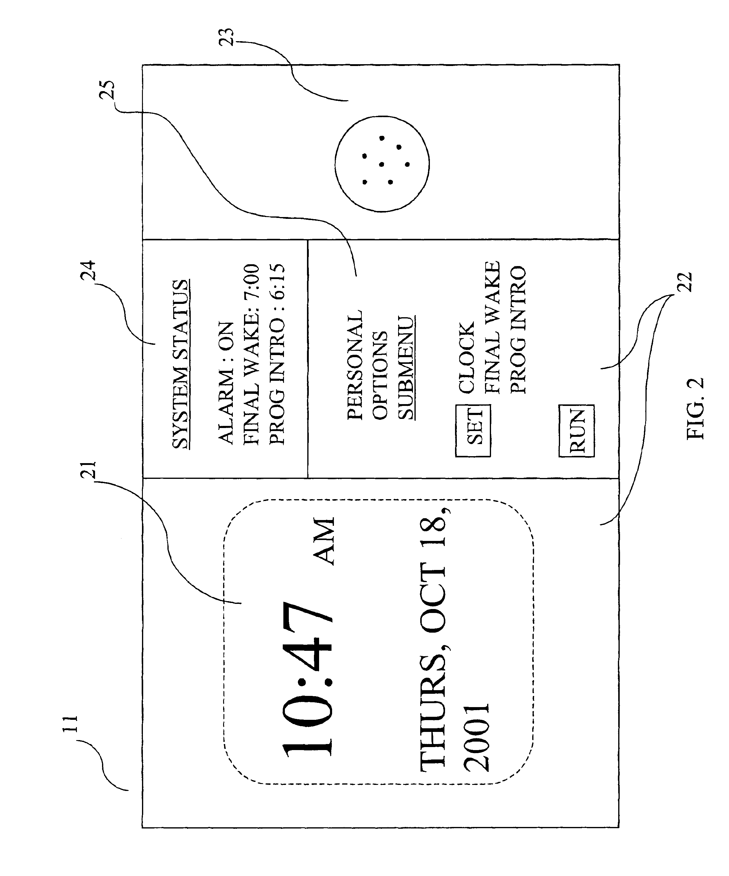 Method and apparatus for a waking control system