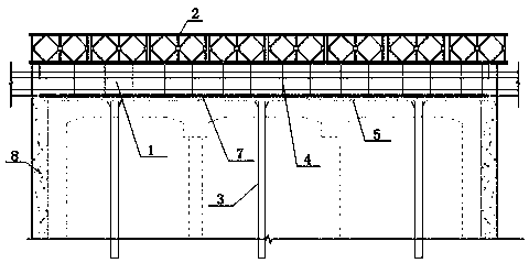 Method for protecting electric power pipe culvert by adopting upper suspension and lower support double in-situ protection