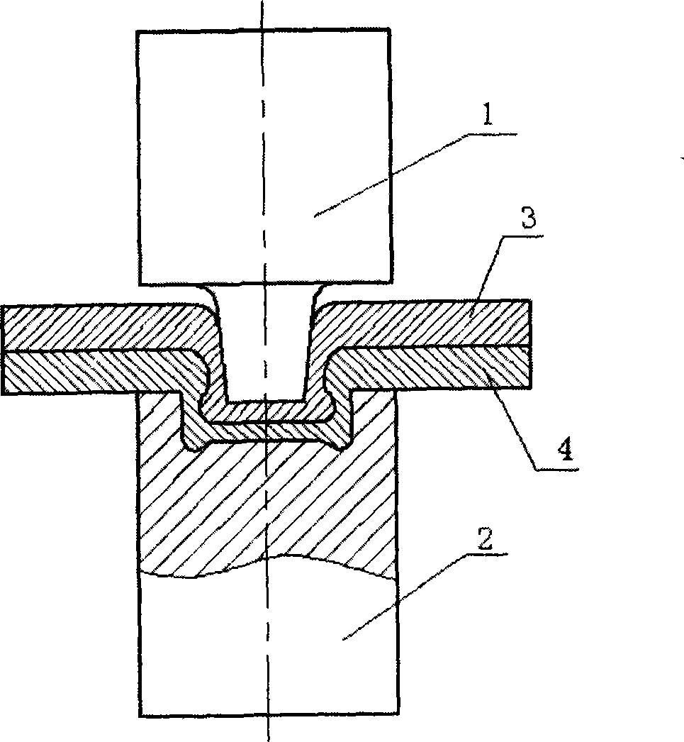 Device for riveting sheet metal