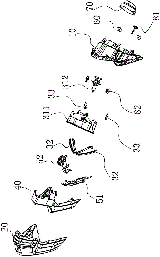 Motorcycle headlamp structure