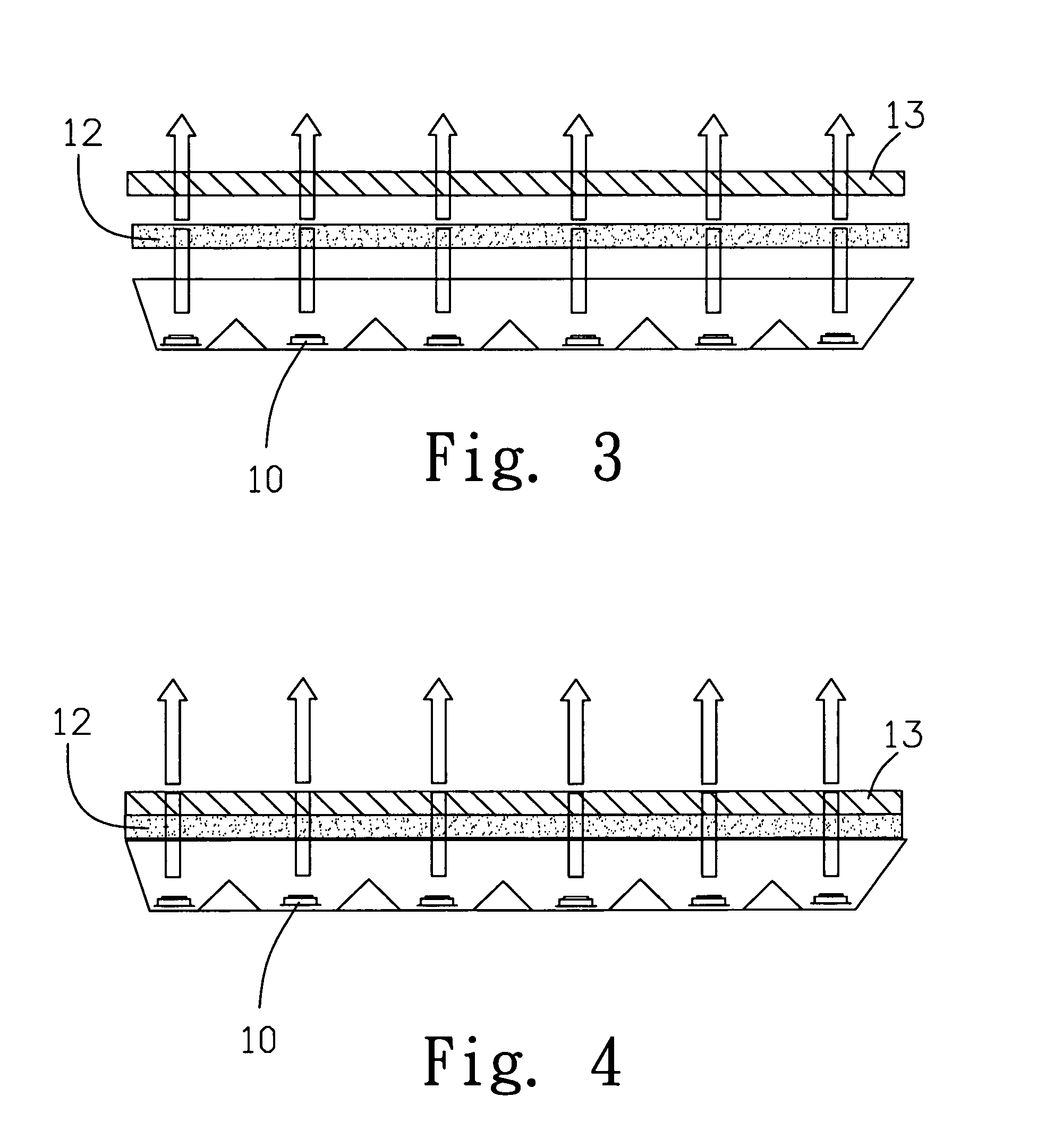 Light emitting module for producing a visible light by passive ultraviolet excitation