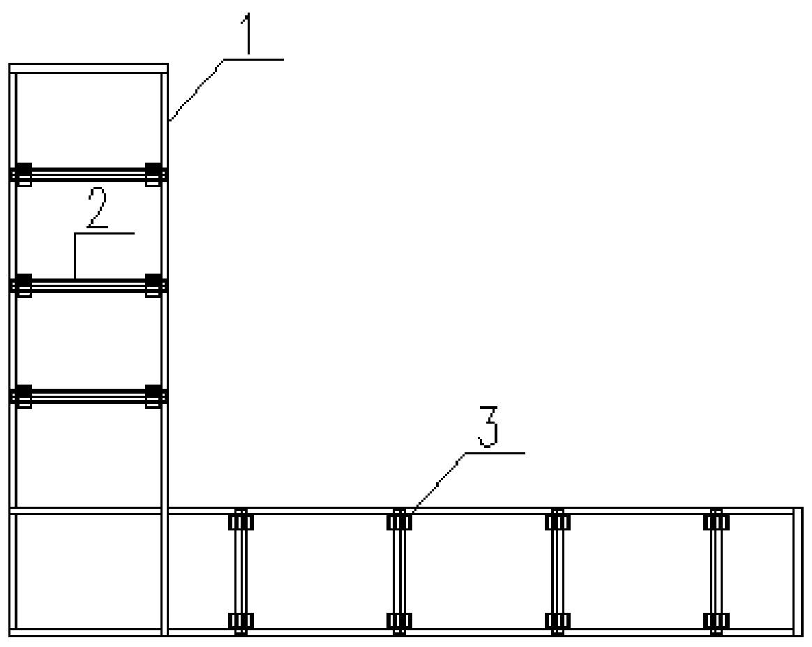 Steel plate composite shear wall of built-in cross-pulling screws and construction method of steel plate composite shear wall