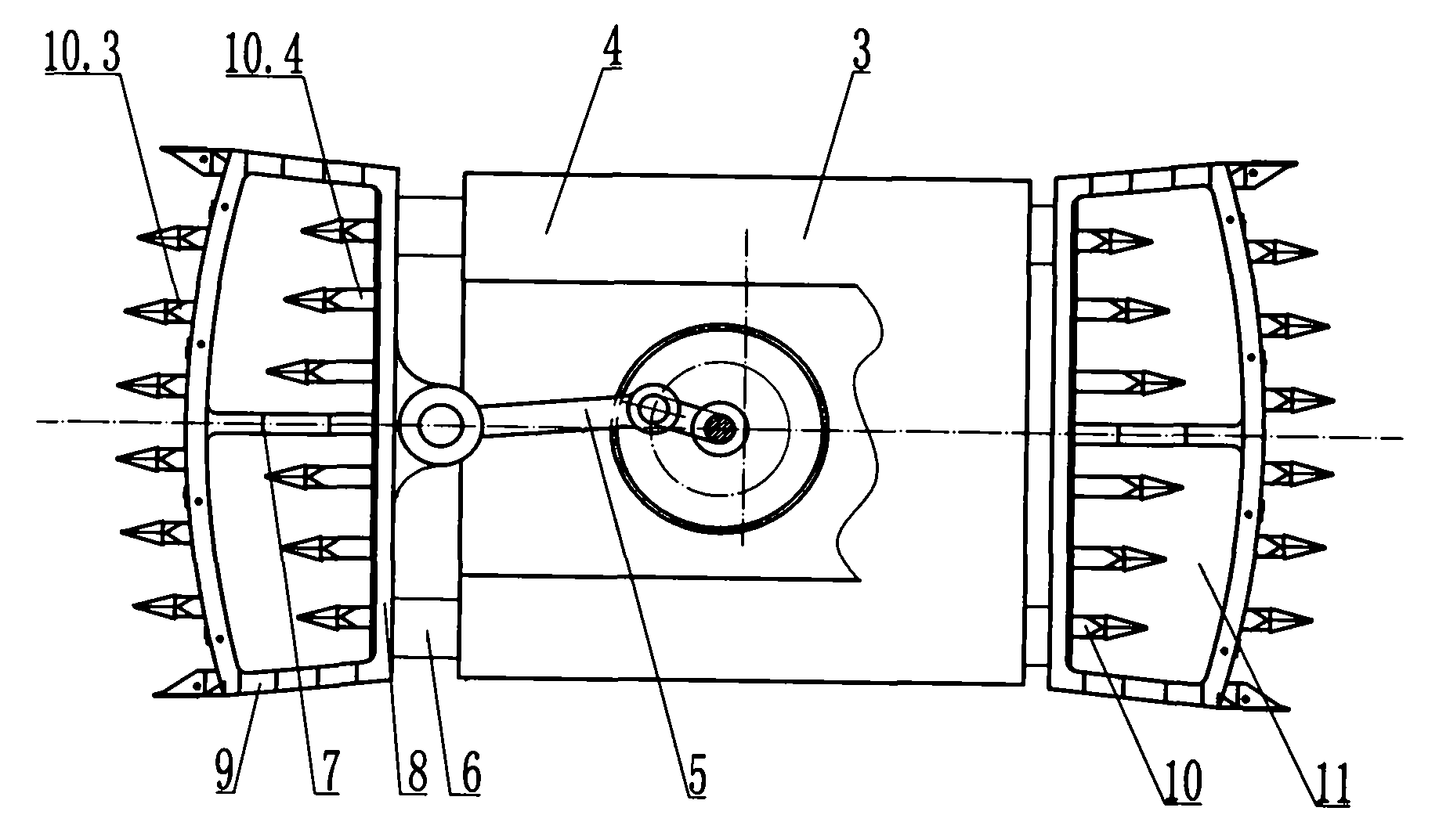 Method used for reciprocating impact excavation by arranging discharge port for discharging, and reciprocating impact excavator used for implementing method by arranging discharge pot for discharging