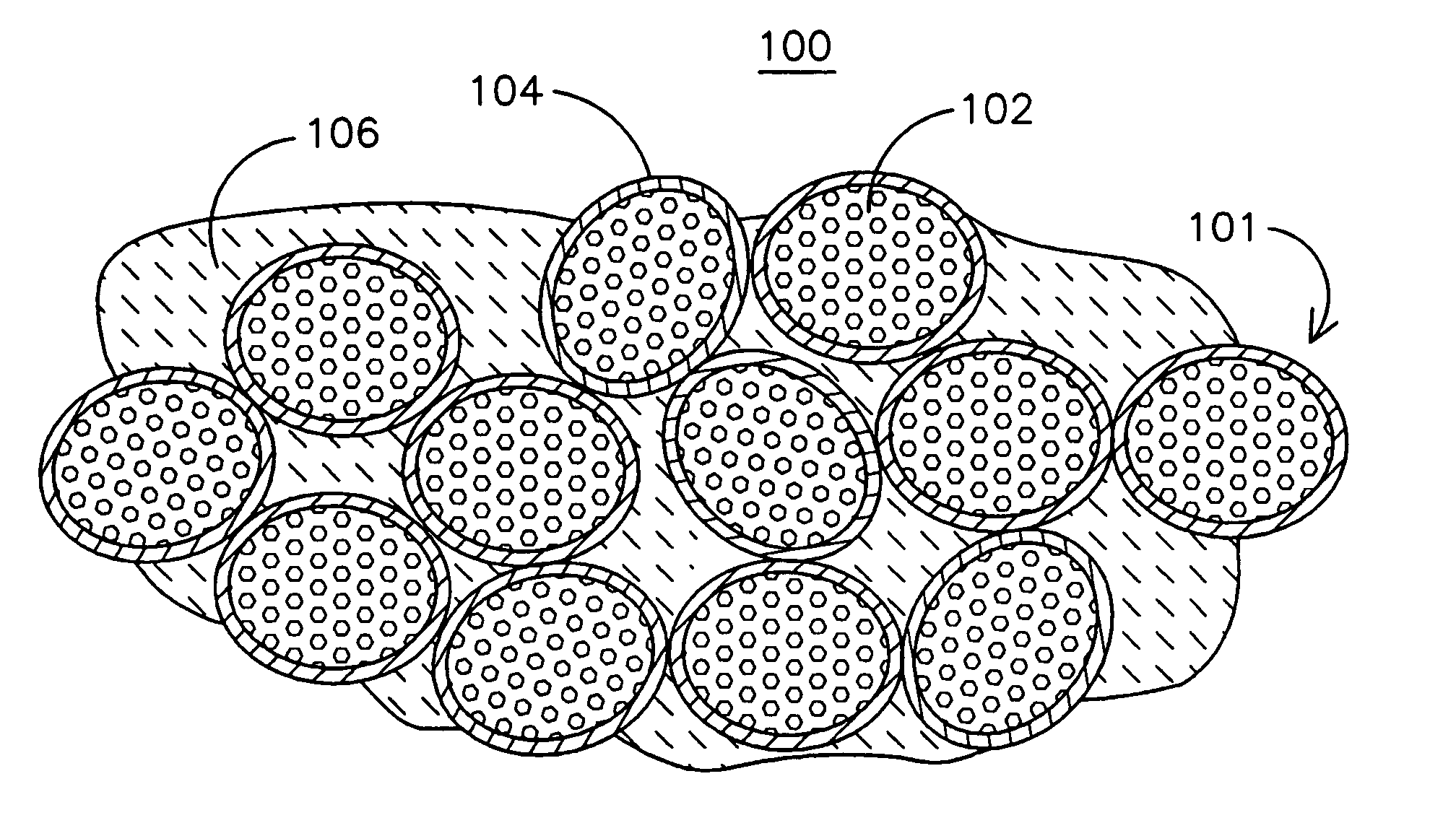 Insulating ceramic based on partially filled shapes