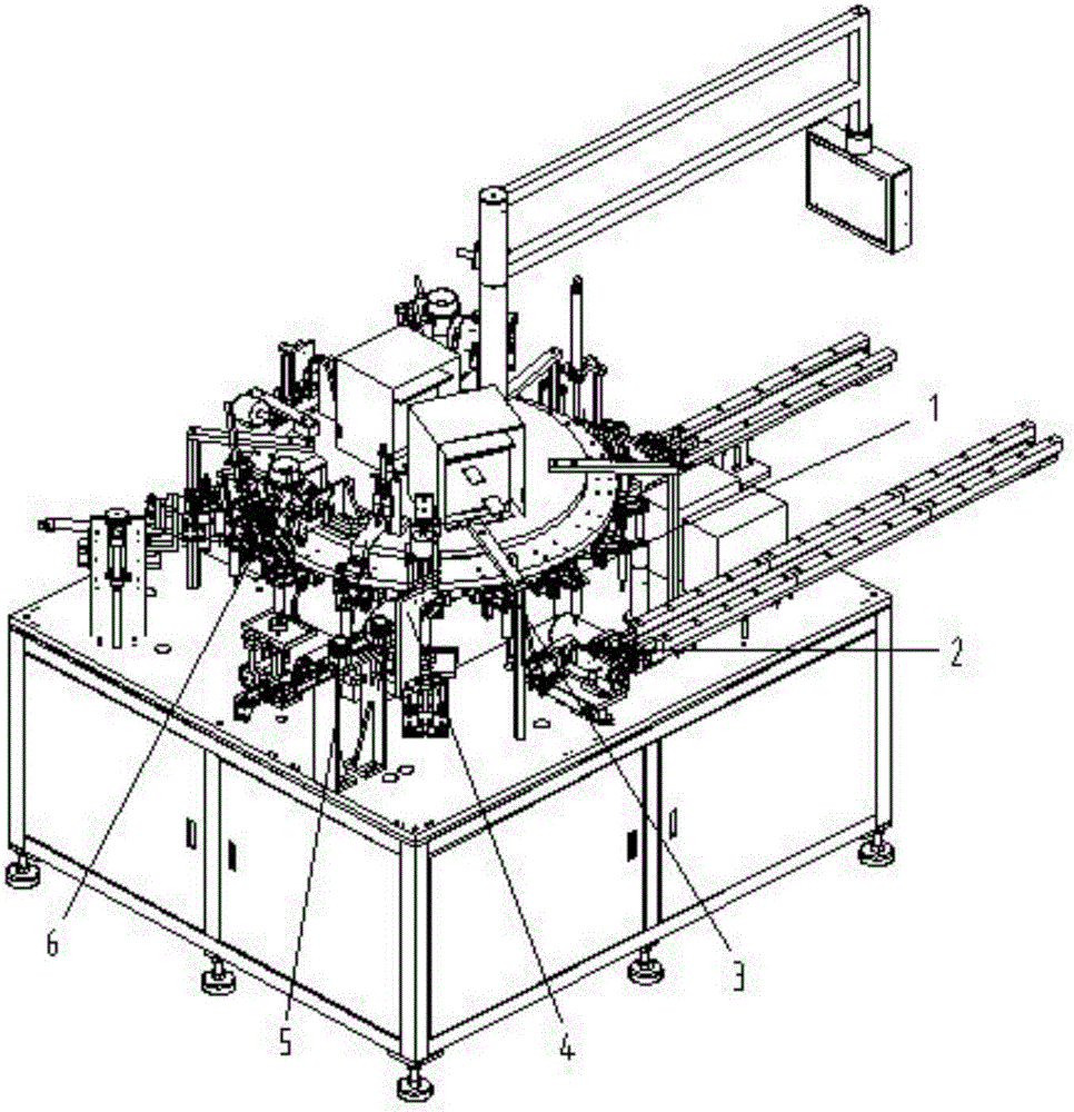 Automatic assembly machine of round capacitor