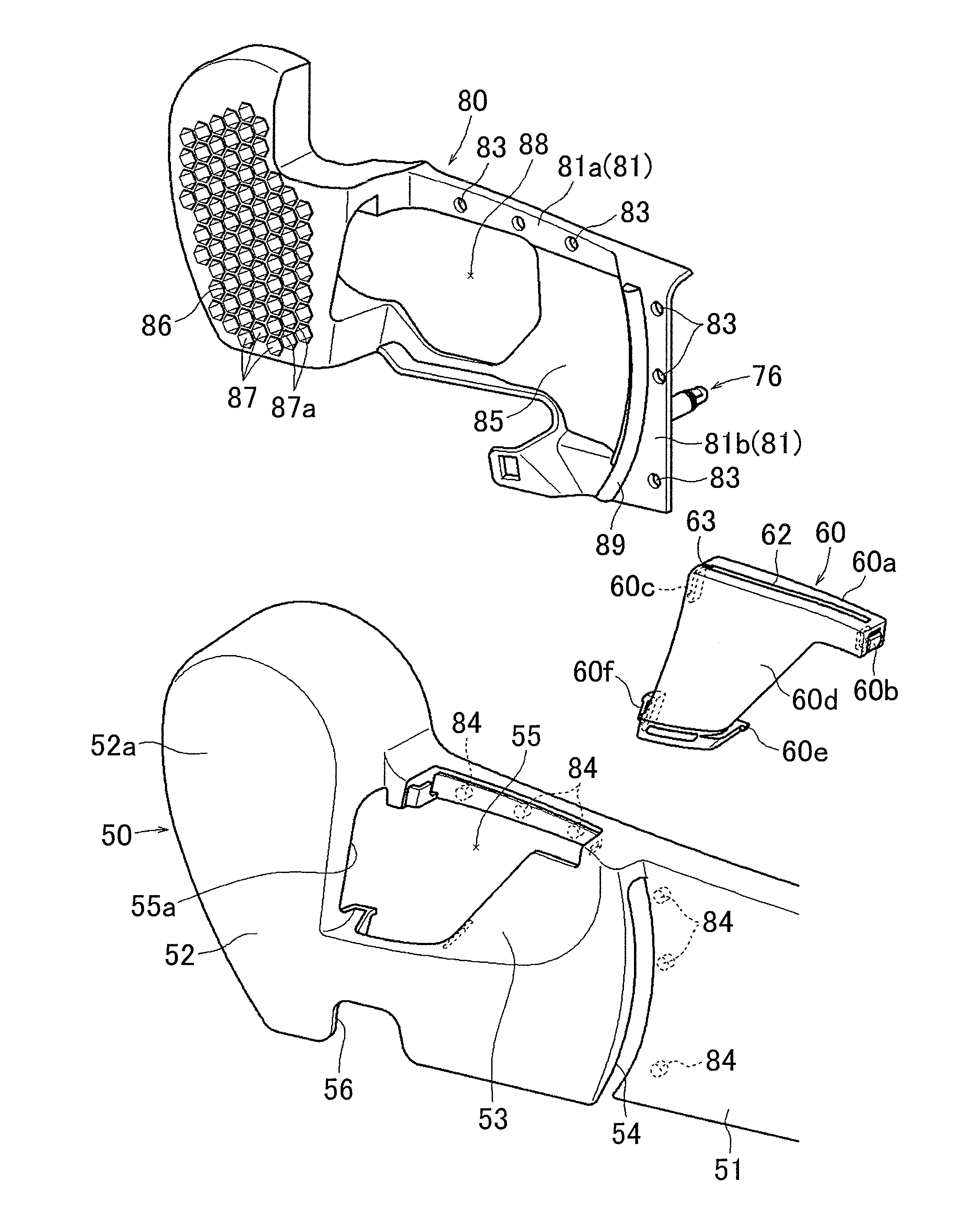 Side shield structure for vehicle seat