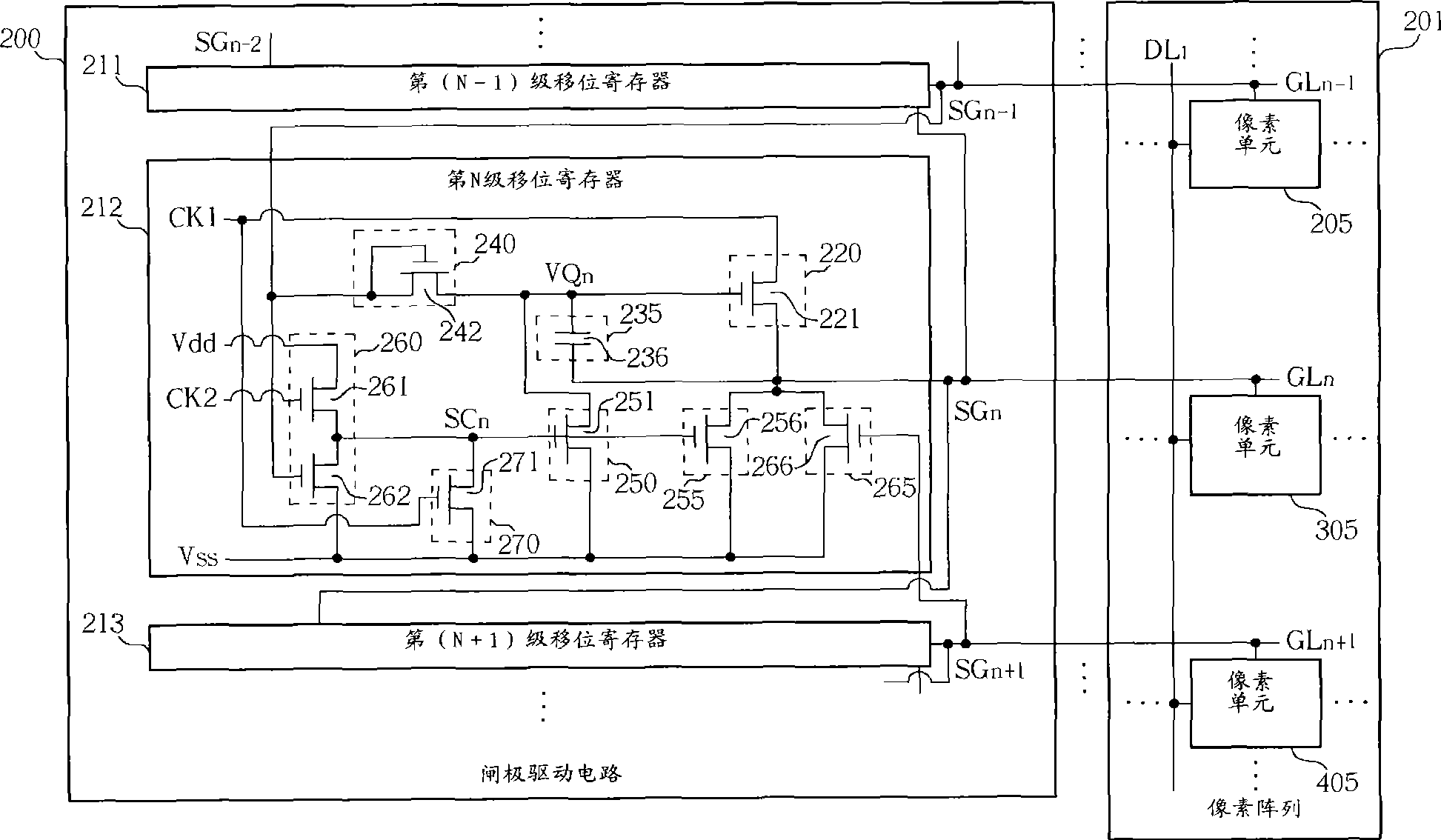 Gate drive for inhibiting drift of a critical voltage