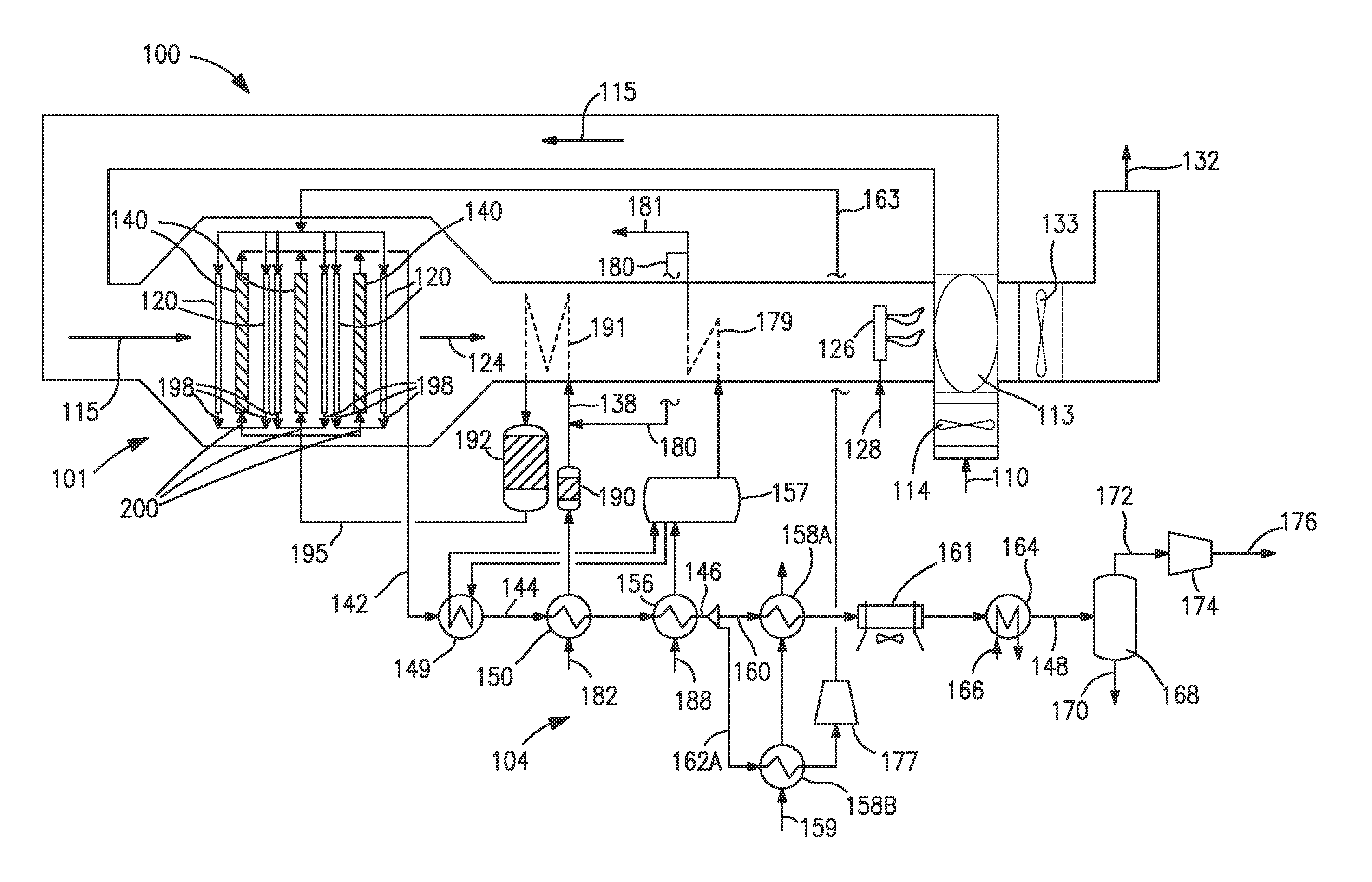 Method and system for producing a synthesis gas in an oxygen transport membrane based reforming system with recycling of the produced synthesis gas