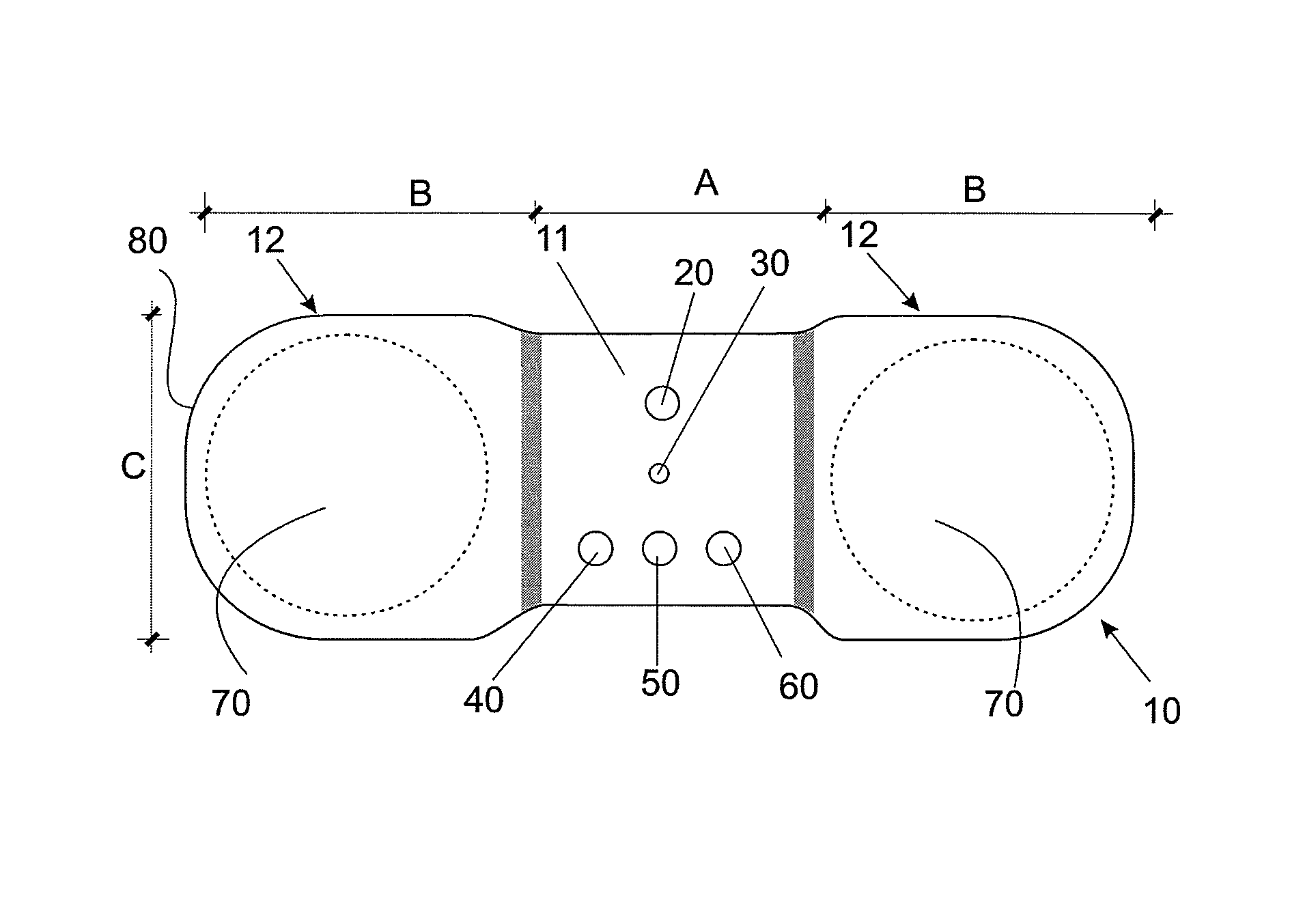 Assembly arrangement for bandage holding a transcutaneous electrical nerve stimulation device