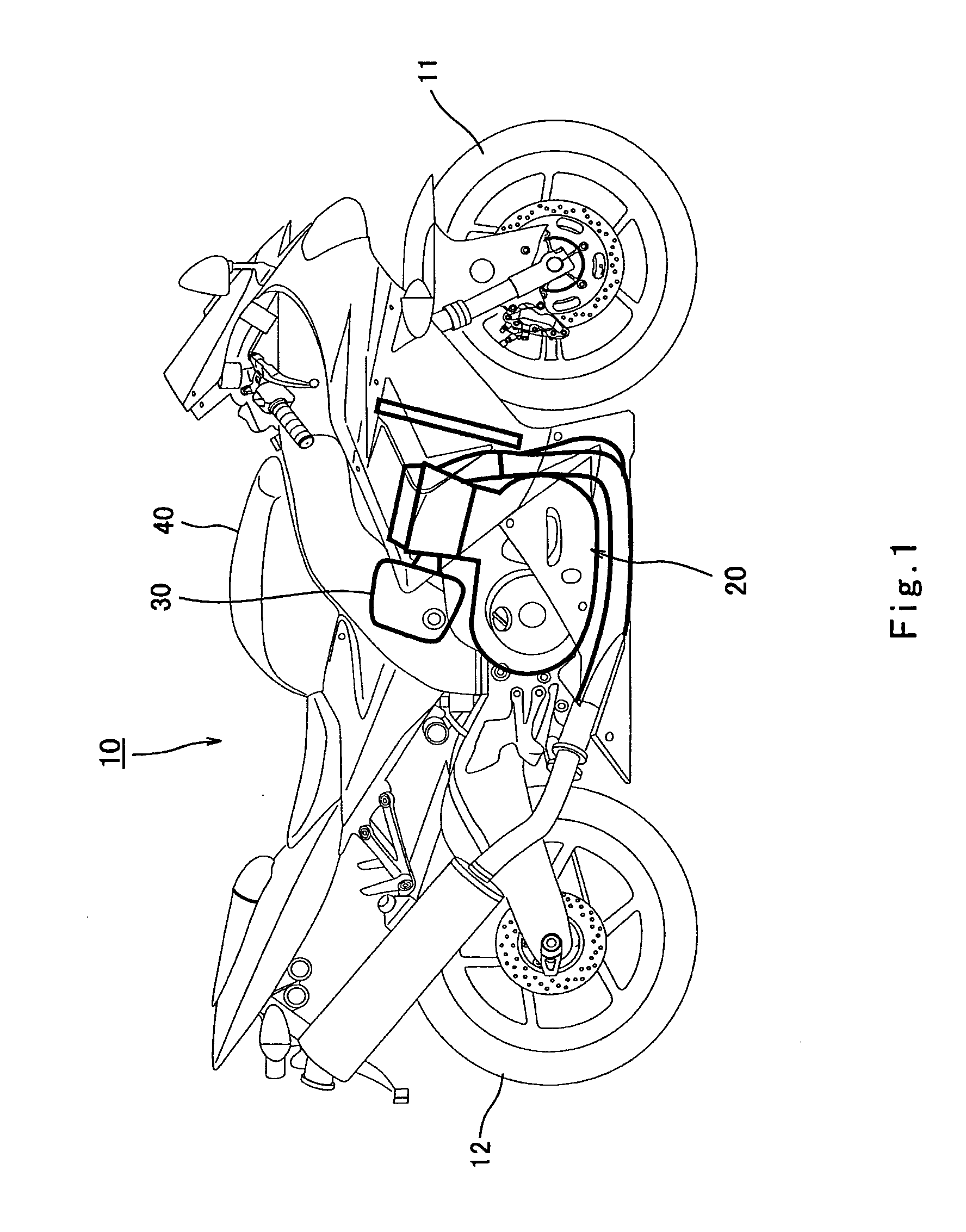 Engine for a vehicle and vehicle equipped with an engine