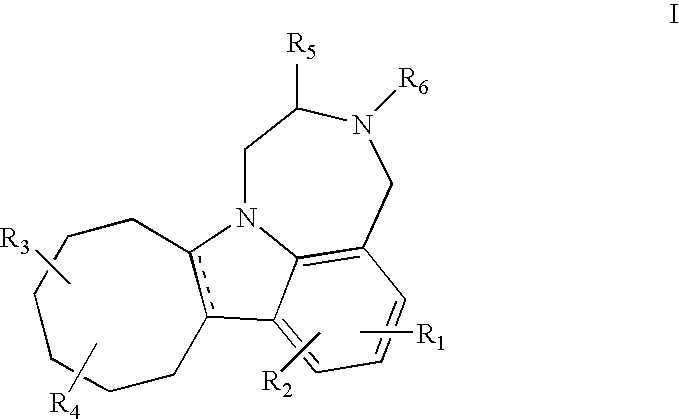 Cycloocta[b][1,4]diazepino[6,7,1-hi]indoles and derivatives