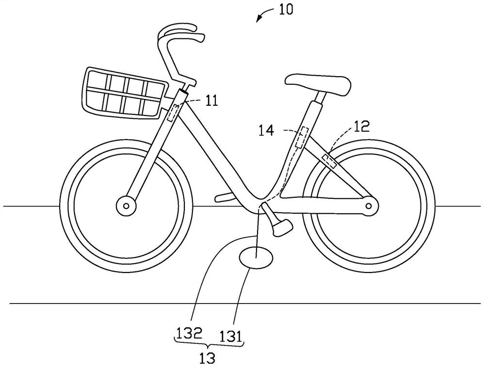 Bicycle intersection parking method, bicycle system and bicycle