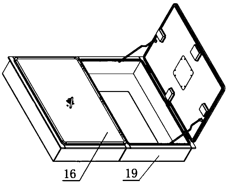 Locking sealing mechanism for box door and box door