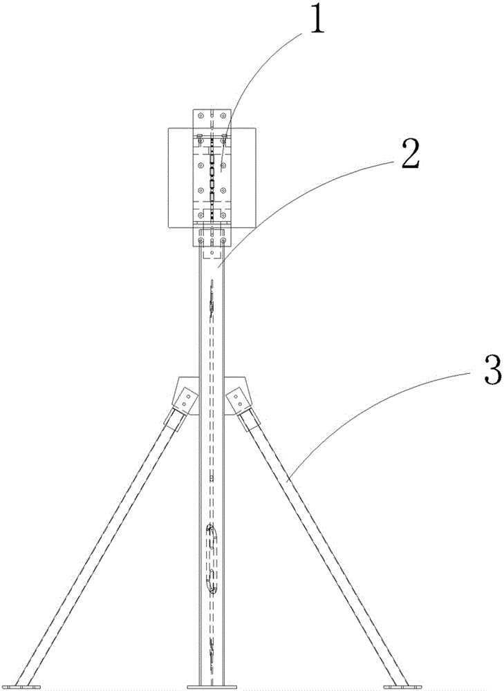 Super-high-rise core tube suspended steel rib column and construction method thereof
