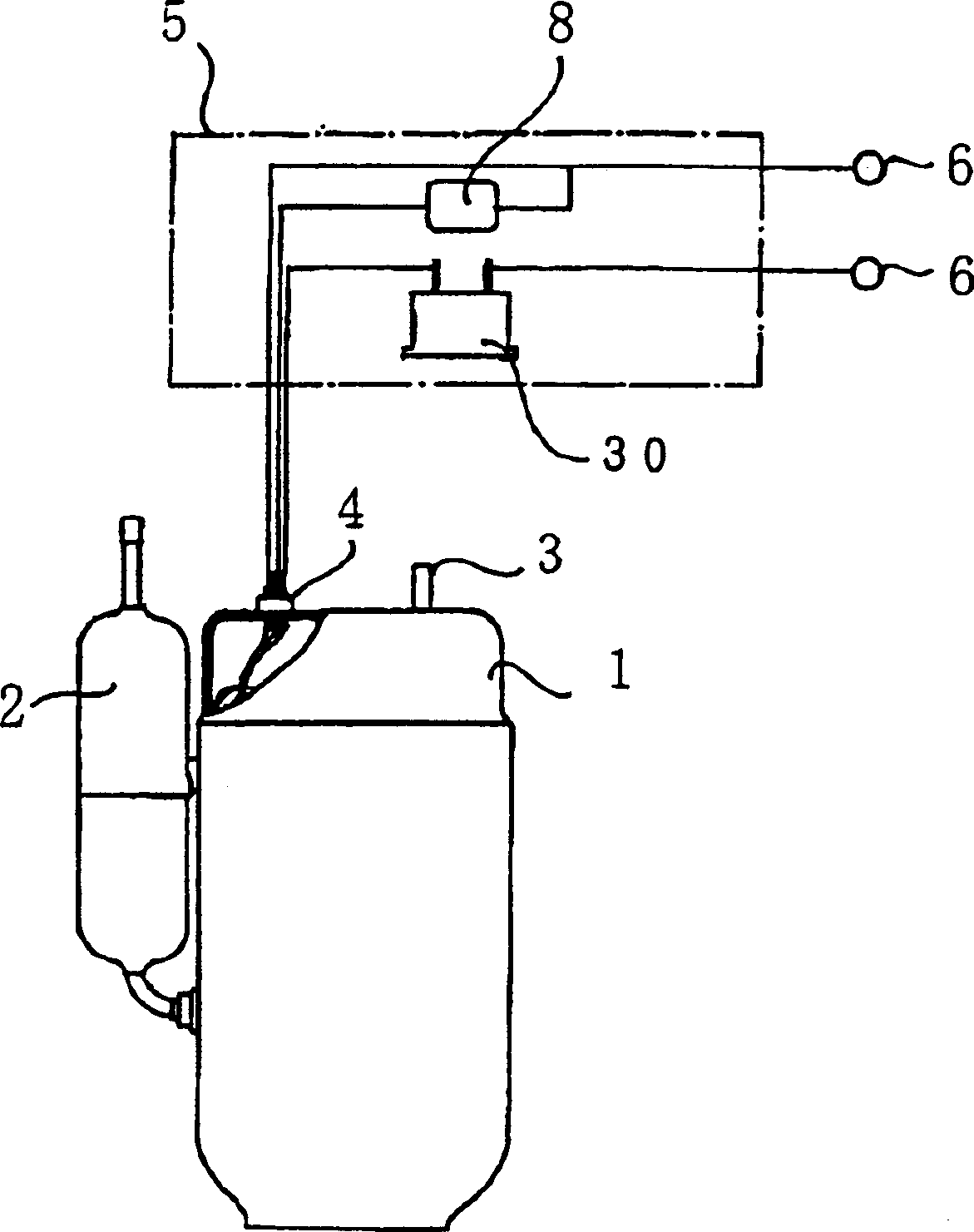 Overload protection device, electric compressor and refrigerating air-conditioner apparatus