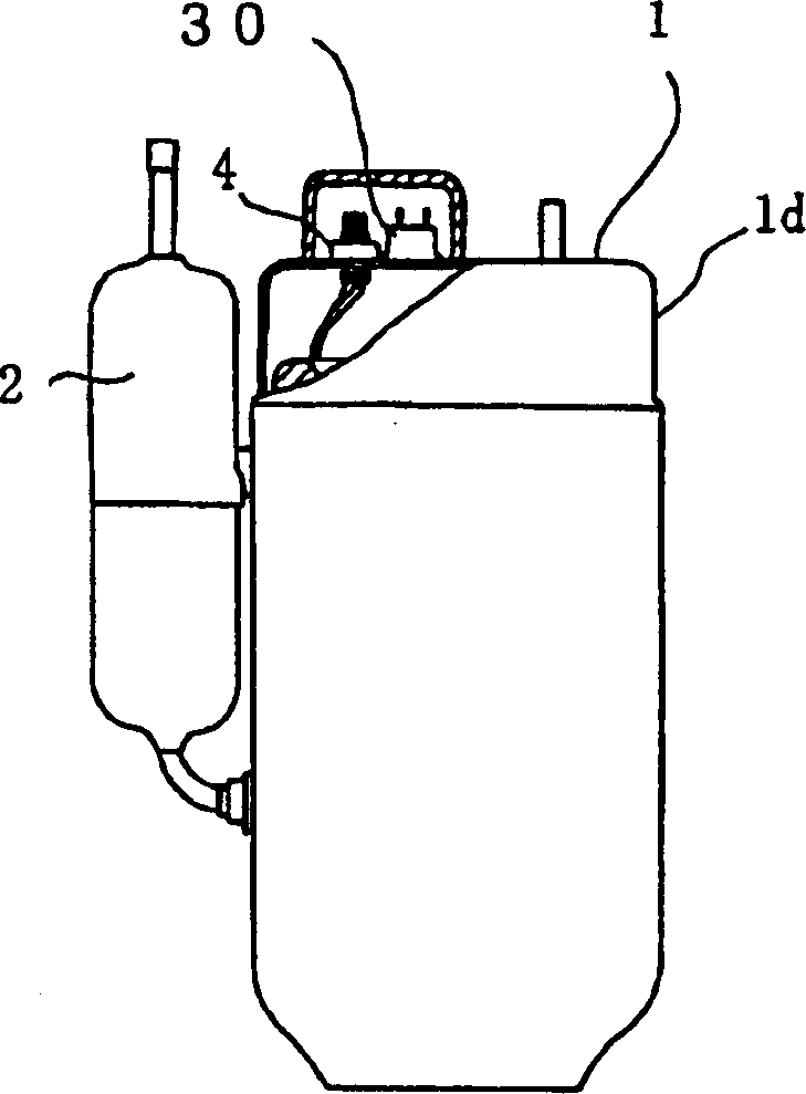 Overload protection device, electric compressor and refrigerating air-conditioner apparatus