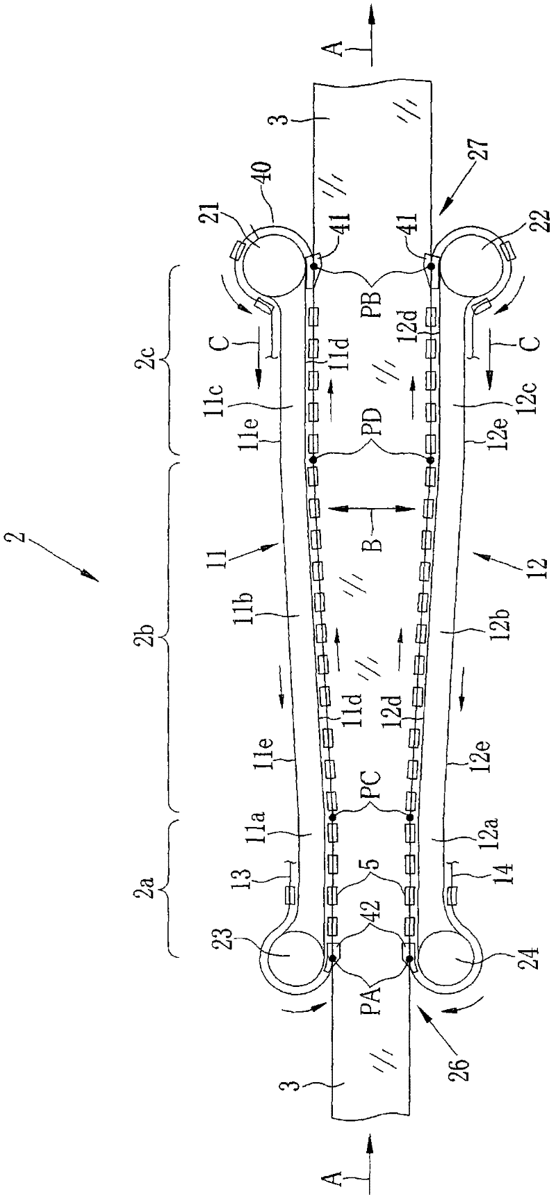 Film stretching device and method thereof
