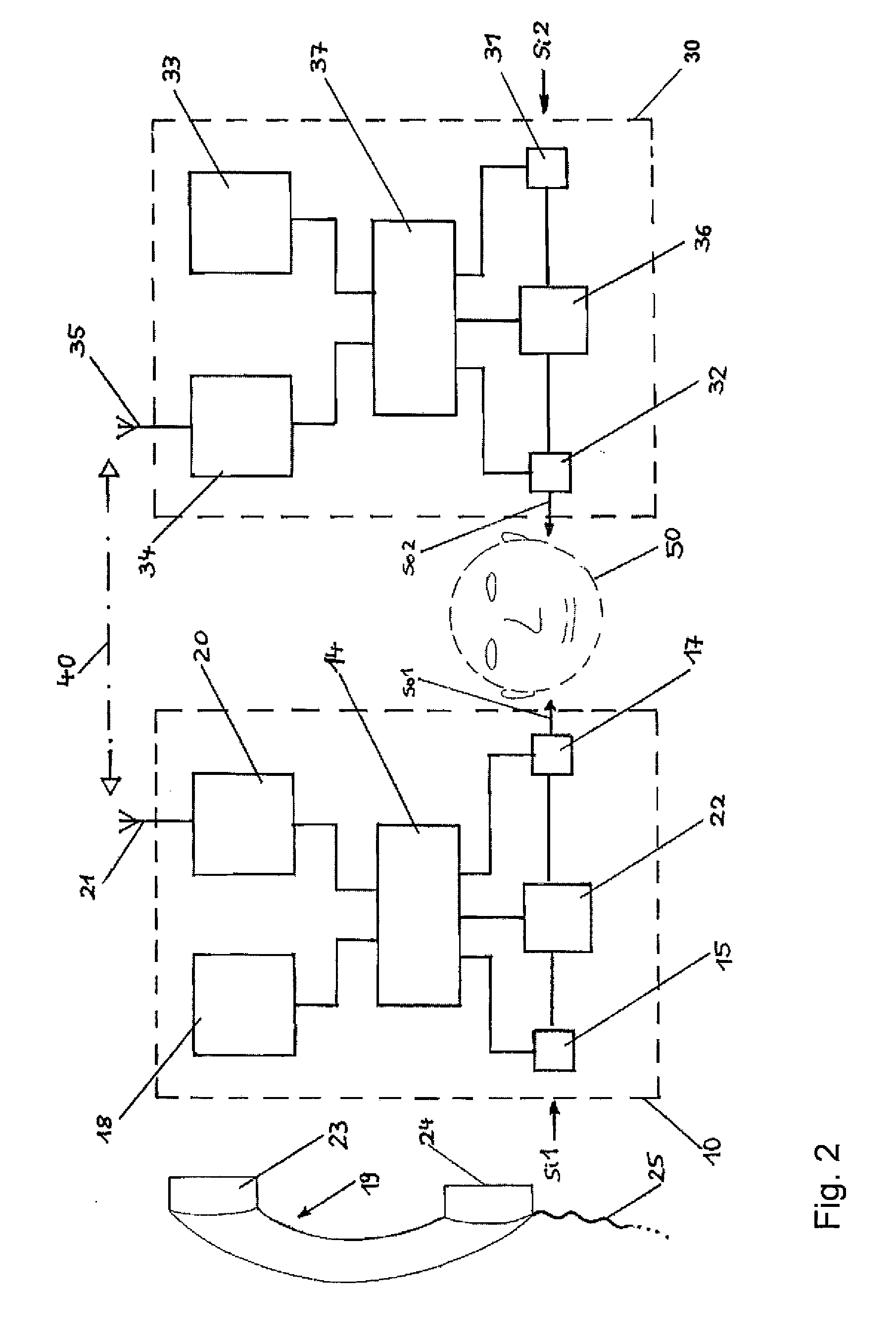 Hearing device, hearing device system and method of controlling the hearing device system