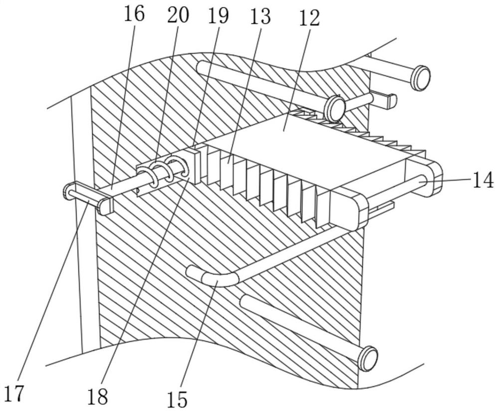 Green belt branch trimming device for road and trimming method thereof